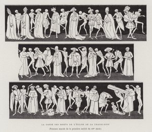 La Danza della Morte della Chiesa di la Chaise-Dieu, prima metà del XV secolo da French School