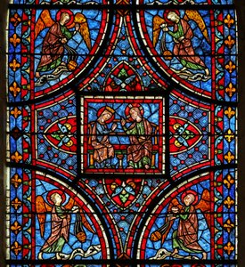 La finestra della Morte e Glorificazione della Vergine Maria - sezione superiore da French School