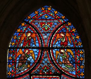 La finestra della Morte e Glorificazione della Vergine Maria - sezione superiore da French School