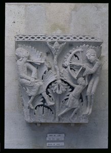 La morte di Caino, capitello originale dalla navata della cattedrale