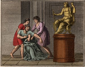 La morte di Demostene, 384-322 a.C. da French School