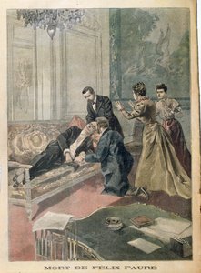 La morte di Felix Faure (1841-99) da Le Petit Journal, 26 febbraio 1899 da French School