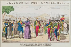 La morte di Massimiliano, imperatore del Messico, 19 giugno 1867 da French School