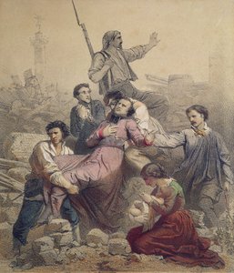 La morte di Monsignor Affre, 25 giugno 1848 da French School