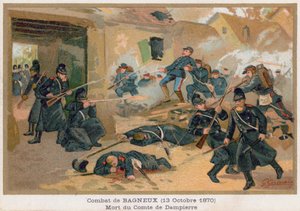 La morte del conte de Dampierre durante i combattimenti a Bagneux da French School