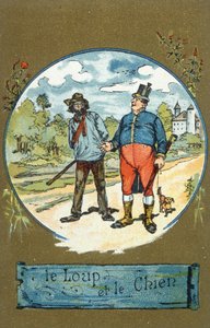 Il cane e il lupo, da Favole di Jean de La Fontaine