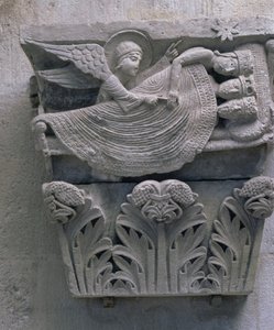 Il sogno dei tre re, capitello originale dalla navata della cattedrale da French School