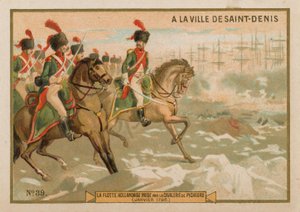 La flotta olandese catturata dalla cavalleria francese, gennaio 1795 da French School