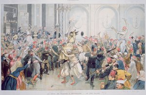 La processione pasquale del fuoco sacro a Gerusalemme, 1895 da French School