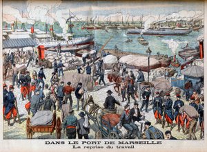 La fine dello sciopero a Marsiglia, illustrazione da 