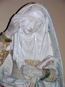 La sepoltura, dettaglio di una santa