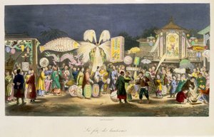 La Festa delle Lanterne, pub. da Formentin, 1824-27 da French School