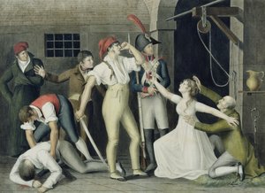 La Devozione Filiale ed Eroica di Mademoiselle de Sombreuil nel settembre 1792, c.1800 da French School