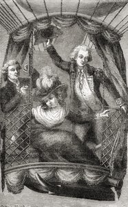 La prima ascensione in mongolfiera in Inghilterra, 15 settembre 1784, da 