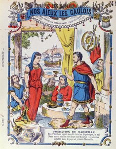 La Fondazione di Marsiglia nel 600 a.C., da Nos Aieux les Gaulois da French School
