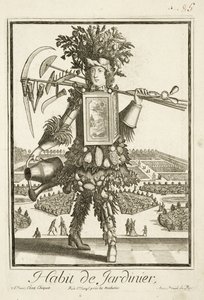 Il Costume del Giardiniere, illustrazione dal Dictionnaire des Sciences di Denis Diderot (1713-84) pubblicato c.1770