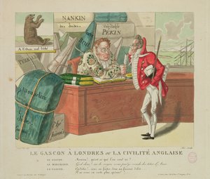 Il Guascone a Londra, o la Civiltà Inglese, 1806 da French School