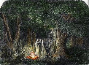 I Galli e i loro sacerdoti o Druidi (incisione) 1864 da French School