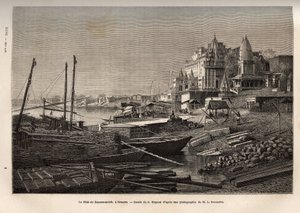 Il Ghat di Benares (attuale Varanasi) (ghat che designa i gradini che coprono le rive dei fiumi e le rive dei bacini e dei serbatoi che permettono di scendere a contatto con l