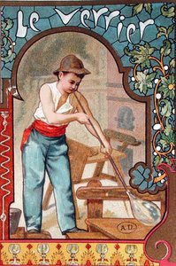 Il soffiatore di vetro, c.1899 da French School
