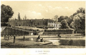 Il Grand Trianon, visto dal canale a Versailles nel 1857 da French School
