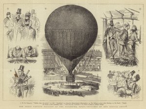 Il grande pallone frenato alle Tuileries, Parigi da French School