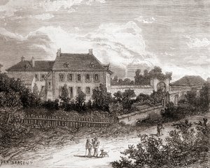 La casa a Gras, vicino a Chalon-sur-Saône, Francia, dove l