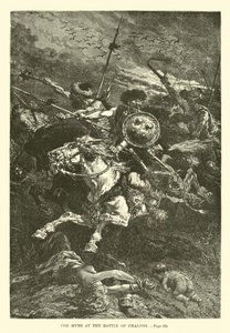 Gli Unni alla Battaglia di Chalons da French School
