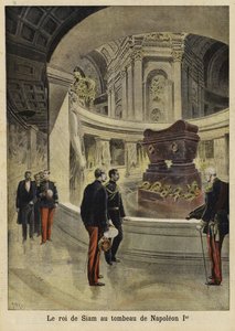Il Re del Siam visita la tomba di Napoleone I, Parigi, 1897 da French School