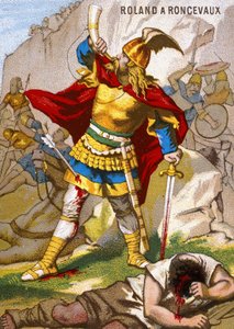 Il cavaliere Rolando a Roncisvalle suona l