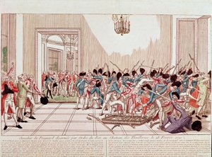 I Cavalieri di Aggard disarmati per ordine del re al Palazzo delle Tuileries, 28 febbraio da French School