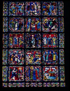 La Vita di Cristo, Ciclo del Nuovo Testamento, metà inferiore della vetrata, c.1145-50 da French School
