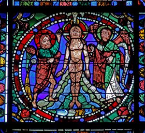 La vita di Cristo: Il battesimo nel Giordano da French School