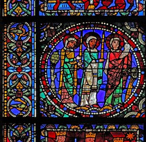 La vita di Cristo: Tre santi alla Presentazione al Tempio da French School