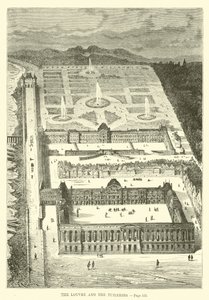 Il Louvre e le Tuileries da French School