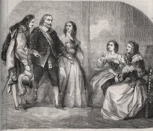 Il Marchese di Montespan, Louis Henri de Pardaillan de Gondrin (1640-1691) (a sinistra) venne a proporre il matrimonio di Françoise Athénaïs de Rochechouart Mortemart (poi Marchesa di Montespan o Madame de Montespan)