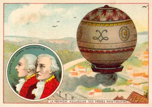 La prima ascensione in mongolfiera dei Fratelli Montgolfier