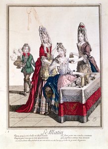 Il mattino, signora alla sua toilette, seconda metà del XVII secolo