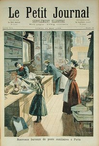 Il nuovo ufficio postale ausiliario a Parigi, da Le Petit Journal, 18 maggio 1894 da French School
