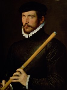 Il flautista con un occhio solo, 1566 da French School