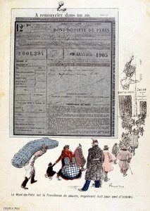 Il Monte della Pietà: La Provvidenza dei poveri, per ottocento percento di interessi - in "Il Piatto di Burro" del 03/06/1905