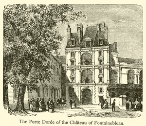 La Porta Dorata del Castello di Fontainebleau da French School