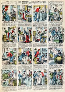Le principali forme di adulterazione nutrizionale, c.1883 da French School