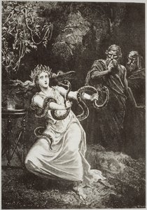 La Pizia, da LHistoire de la Magie di Paul Christian, illustrato in Storia della Magia, pubblicato alla fine del XIX secolo da French School
