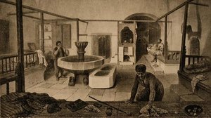 La sala di riposo dei bagni tartari