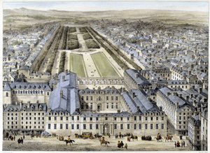 Il Palazzo Reale nel 1679, visto da Rue St Honoré da French School