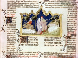 La separazione di Abramo e Lot, dalla Bibbia di Jean de Sy, c.1355