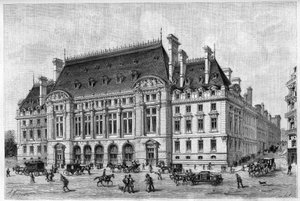 La Sorbona rinnovata nel 1887, dalla rue des Ecoles.