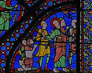 San Giacomo: Giacomo guarisce un paralitico (dettaglio) da French School