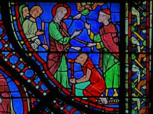 San Giacomo: guarisce un paralitico (dettaglio) da French School